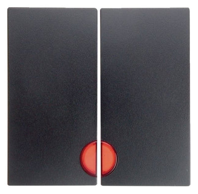 Berker 16271606 Wippe m.Linse rot B.3/B.7 anthrazit matt