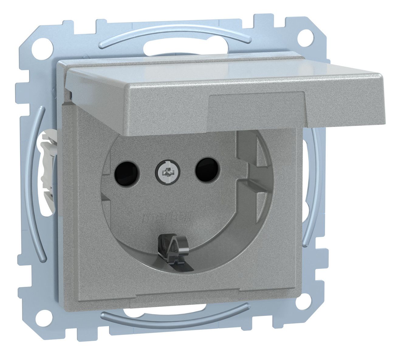 Mert MEG 2314-0460 SCHUKO-Steckdose BRS Klappd. IP44 StK aluminium System M