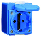 Bals 724 Schuko-Wandsteckdose gerade 16A 3p IP44 blau