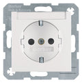 Berker 47498989 Steckdose SCHUKO m.B-feld+erh.BS S.1 polarweiß glänzend