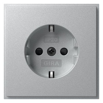 GIRA 445365 SCHUKO-Steckdose m.Shutter (IP20) TX_44 Farbe Alu
