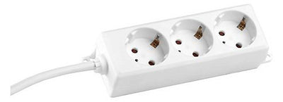 Bachmann 387.275S SELLY 3xSchuko weiß Strom 3m Schuko montierbar