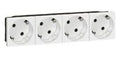 Legrand 077254 Schuko Steckdose 45° 3-fach 6-modulig Mosaic weiß