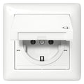 GIRA 415703 SCHUKO-Steckdose KD+Set IP44+Rahmen 1f Standard 55 Reinweiß gl.