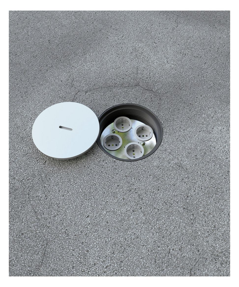 Bodensteckdose 7704A 4x Schuko, EV1 7704A-1-3