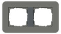 GIRA 0212423 Abdeckrahmen 2fach E3 Dunkelgrau/Anthrazit Soft-Touch