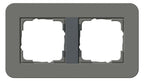 GIRA 0212423 Abdeckrahmen 2fach E3 Dunkelgrau/Anthrazit Soft-Touch