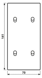 Jung ES12-25K1 Abdeckung 2fach senk.m.2+2 Kipphebeln