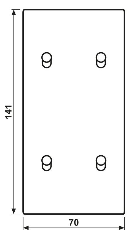 Jung ES12-25K1 Abdeckung 2fach senk.m.2+2 Kipphebeln
