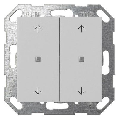 GIRA 5174015 Taster Wippe 2fach Pfeile OneKNX System 55 Grau matt (lackiert)