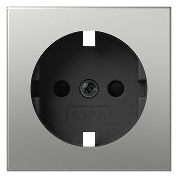 GIRA 4921600 Abdeckung SCHUKO-Steckdose m.Shutter System 55 Edelstahl
