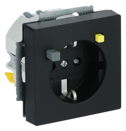 BJ 3120 EUCB-885 FI-SCHUKOMAT SCHUKO Steckdosen-Einsatz schwarz matt future
