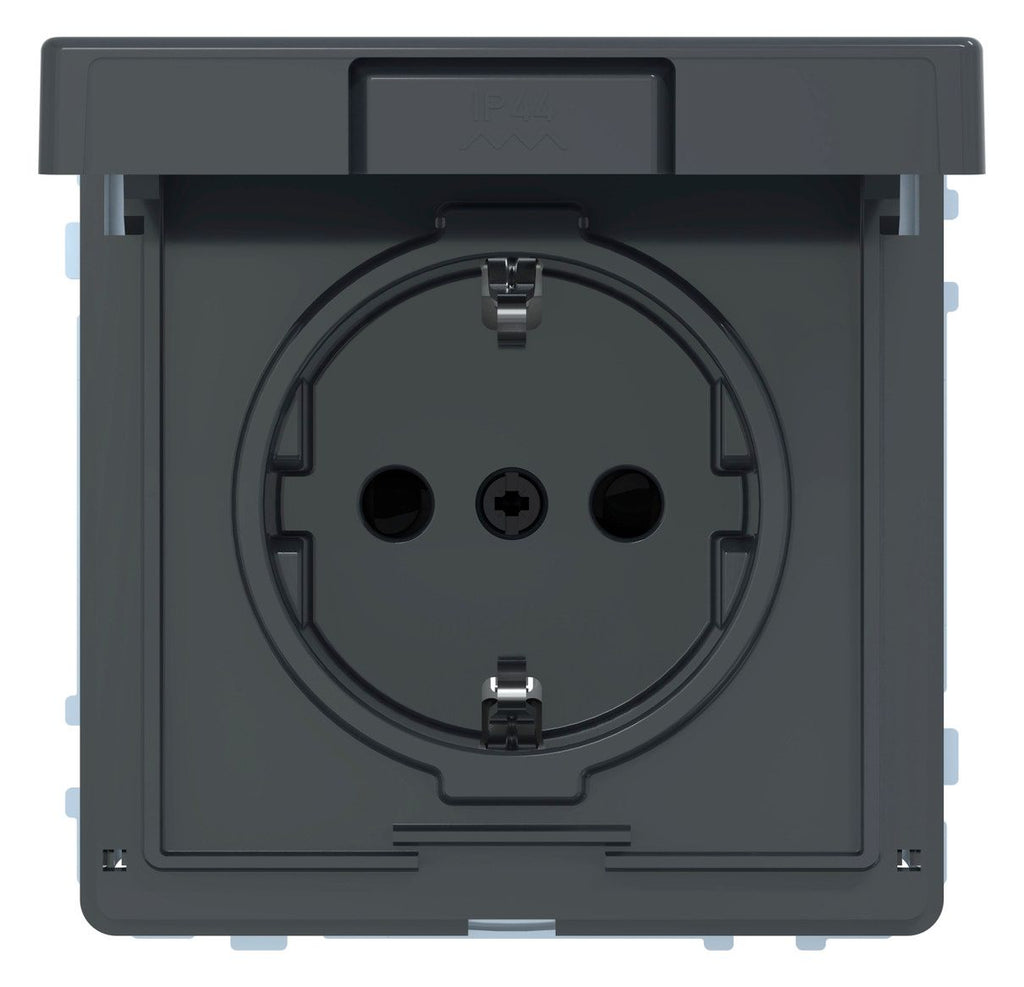 Mert MEG 2310-7214 SCHUKO-Steckdose BRS m.Klappdeckel StK anthrazit AQUADESIGN