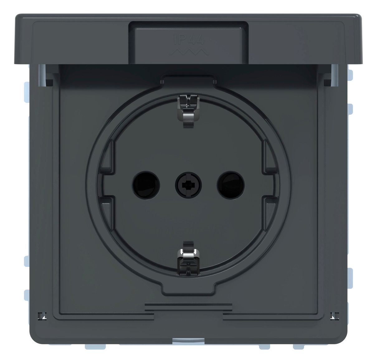 Mert MEG 2310-7214 SCHUKO-Steckdose BRS m.Klappdeckel StK anthrazit AQUADESIGN