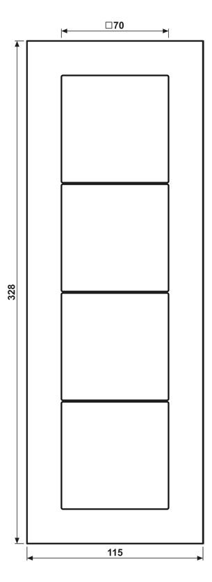 Jung LSP984GLAS Glasrahmen 4fach LS plus mattweiß