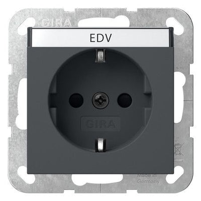 GIRA 446228 SCHUKO-Steckdose BSF+Shutter System 55 Anthrazit