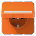 Jung CD1520BFNAKLO SCHUKO Steckdose Klappdeckel Schriftfeld bruchs. orange