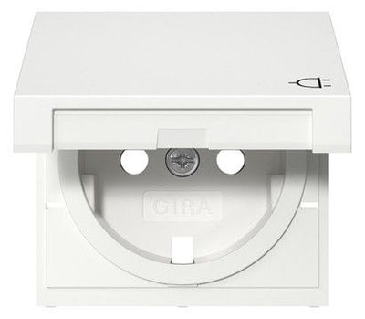 GIRA 494227 Abdeckung SCHUKO-Steckdose KD+Shutter System 55 Reinweiß seidenmatt