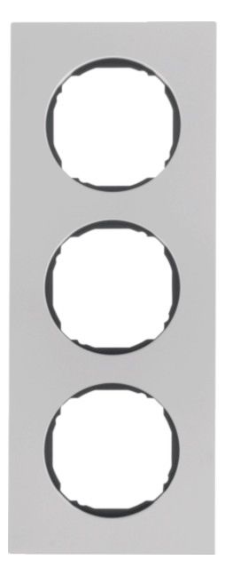 Berker 10132614 Rahmen 3fach flach R.8 Edelstahl