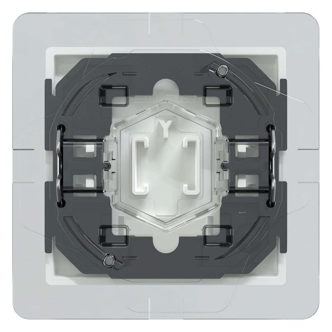 Mert 432725 Wippe m.Fenster rechteckig IP44 aktivweiß glänzend System M