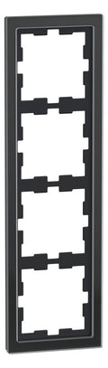 Mert MEG 4040-6503 D-Life Glas Rahmen 4fach Onyxschwarz