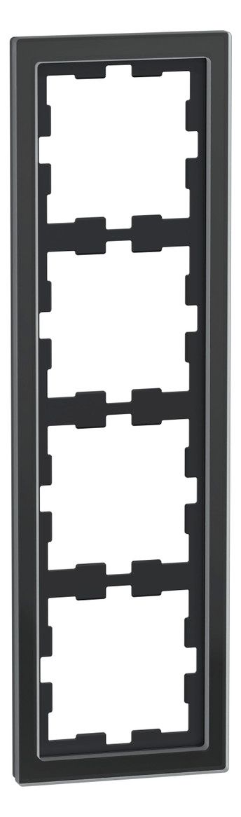 Mert MEG 4040-6503 D-Life Glas Rahmen 4fach Onyxschwarz