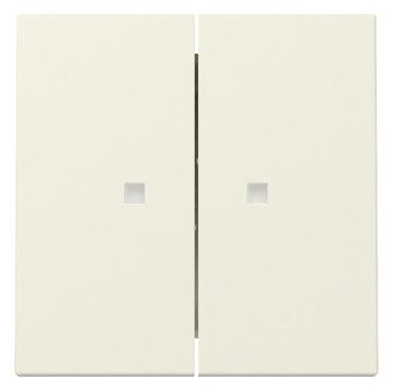 GIRA 363101 Wippe 2fach Kontrollfenster System 55 Cremeweiß glänzend