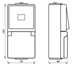 Jung 676KOW AP/WG SCHUKO Steckdose m.Wipp-Ko-Aus-Wechselschalter WG600