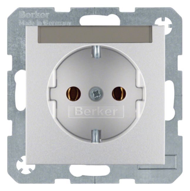 Berker 47501404 Steckdose SCHUKO m.B-feld B.7 alu matt