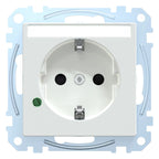 Mert MEG 2305-0325 SCHUKO-Steckdose BRS m.ÜSS+Schriftfeld StK aktivweiß gl.Sys.M