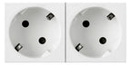 Legrand 077252 Schuko Steckdose 45° 2-fach 4-modulig Mosaic weiß