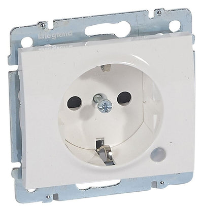 Legrand 771048 Schuko Steckdose m.erh. Ber.schutz beleuchtet Galea ultraweiß