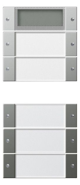 GIRA 2145600 Wippenset 5fach Plus (2+3) BSF System 55 Klar/Edelstahl