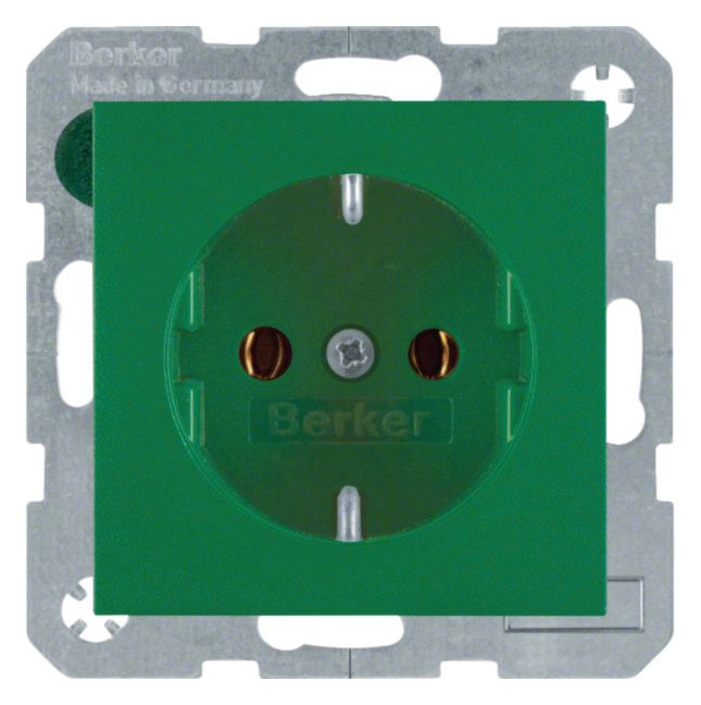 Berker 47431913 Steckdose SCHUKO S.1/B.3/B.7 grün matt