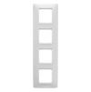 GEWISS GW16129TB Abdeckrahmen ONE International 2+2+2+2M vert. Milchweiss