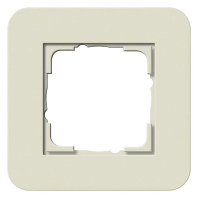 GIRA 0211417 Abdeckrahmen 1fach E3 Sand/Reinweiß glänzend Soft-Touch
