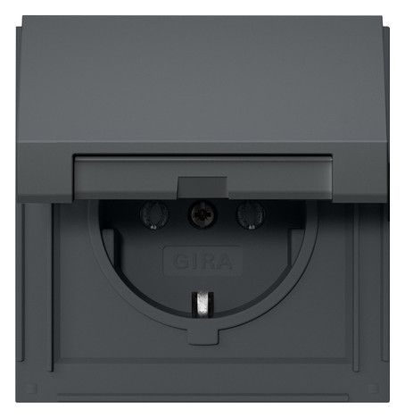 GIRA 445467 SCHUKO-Steckdose Klappdeckel TX_44 Anthrazit