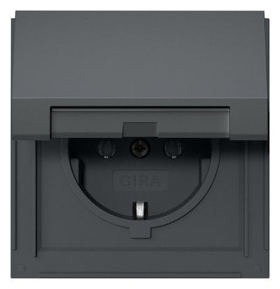 GIRA 445467 SCHUKO-Steckdose Klappdeckel TX_44 Anthrazit