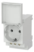 Siemens 5TE6801 SCHUKO Steckdose 16A m.Deckel DIN VDE0620 f.Verteilereinbau