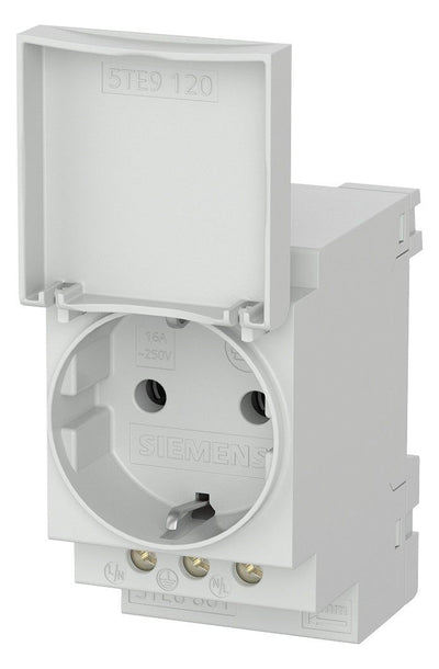 Siemens 5TE6801 SCHUKO Steckdose 16A m.Deckel DIN VDE0620 f.Verteilereinbau