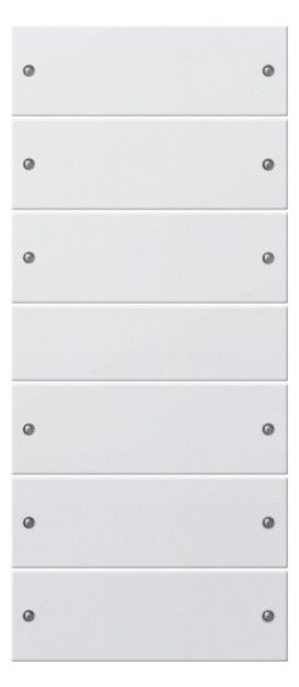 GIRA 218627 Wippenset 6fach (3+3) System 55 Reinweiß seidenmatt (lackiert)