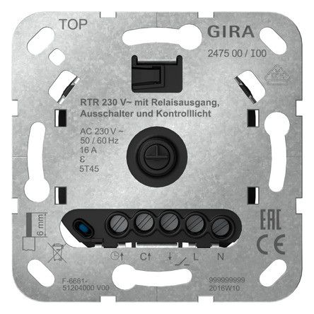 GIRA 247500 RTR 230V Relaisausgang Aus +Kontroll Einsatz