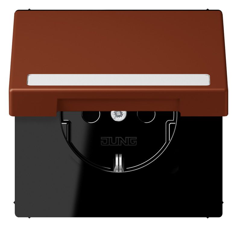 Jung LC1520BFNAKL247 SCHUKO-Steckd.KI m. Klappdeckel m.S