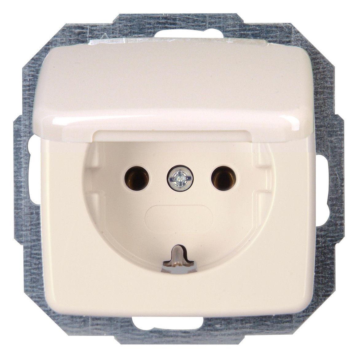 Kopp 945217086 RIVO Schuko Steckdose m.Klappd.erh.Ber.schutz Weiß