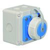 Bals 7245 Schuko-Wandsteckdose gerade 16A 3p IP67 blau