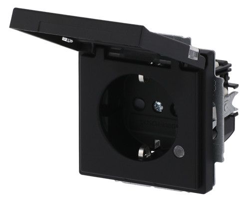 BJ 20 EUKNBL-885 SCHUKO Steckdosen-Einsatz schwarz matt future