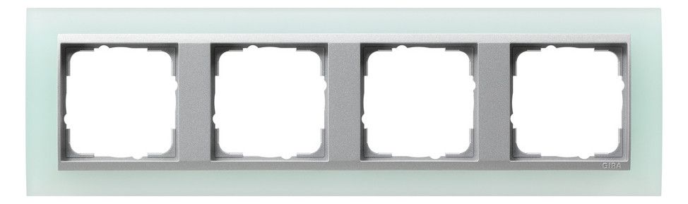 GIRA 021451 Abdeckrahmen 4fach Zwischen rahmen F/Alu Event Opak Mint