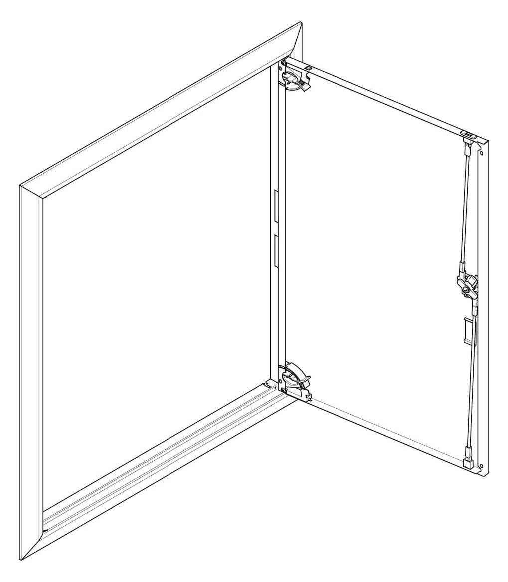 ABN GBRU24T Blendrahmen m.Volltüre f.UP-Flachverteiler,2x4-reihig