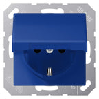 Jung AS1520BFKLBL SCHUKO® Steckdose m.Klappd.