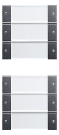 GIRA 213628 Wippenset 6fach (3+3) BSF System 55 Klar/Anthrazit